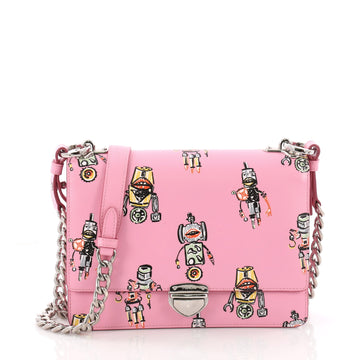Prada Chain Pushlock Shoulder Bag Printed Saffiano 3594601
