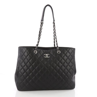 Chanel Classic CC Shopping Tote Quilted Calfskin Large Black 3595301