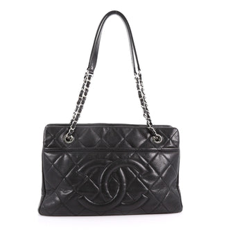Chanel Timeless CC Shopping Tote Quilted Caviar Medium Black 3595302