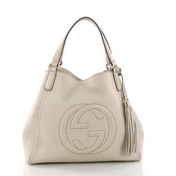Gucci Soho Shoulder Bag Leather Medium Neutral 3595701