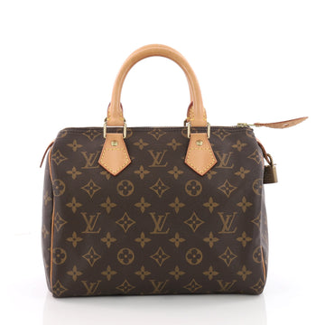 Louis Vuitton Speedy Handbag Monogram Canvas 25 Brown 3595703