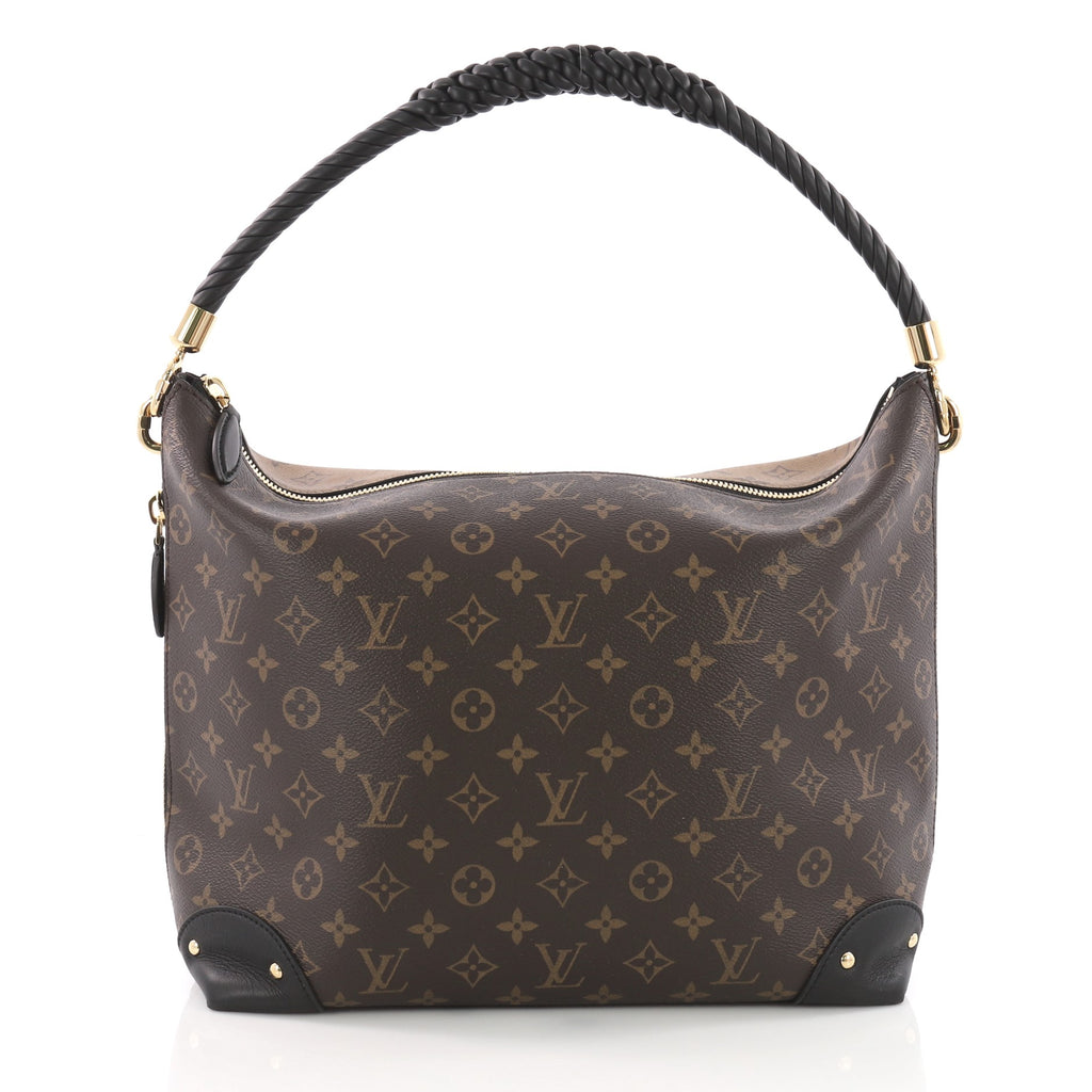 Louis Vuitton Triangle Softy Bag Reverse Monogram Canvas Brown