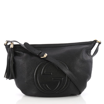Gucci Soho Messenger Bag Leather Medium Black 3596211