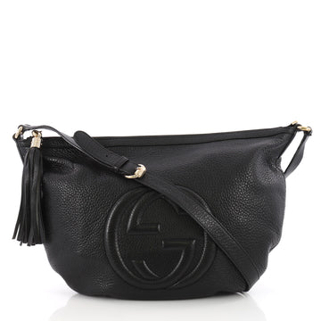 Gucci Soho Messenger Bag Leather Medium Black 3596211