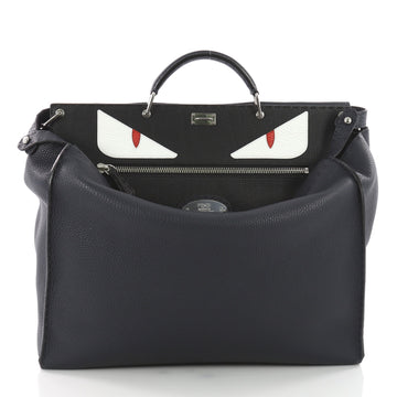 Fendi Selleria Peekaboo Monster Handbag Leather XL Blue 3596212