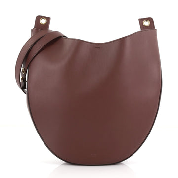 Celine Hobo Leather Medium Red 3596221