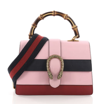 Gucci Dionysus Bamboo Top Handle Bag Colorblock Leather Medium