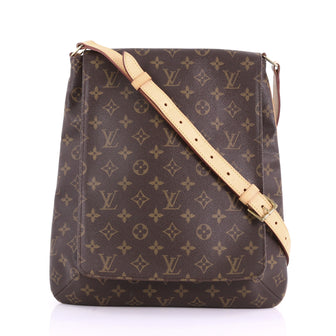 Louis Vuitton Musette Salsa Handbag Monogram Canvas GM Brown 3598104