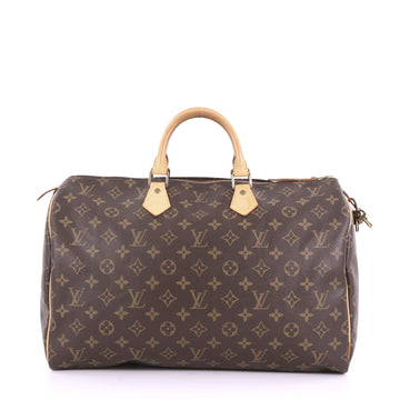 Louis Vuitton Speedy Handbag Monogram Canvas 40 Brown 3598113