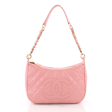Chanel Timeless CC Chain Shoulder Bag Quilted Caviar Medium Pink 3598122