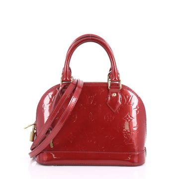 Louis Vuitton Alma Handbag Monogram Vernis BB Red 3599604