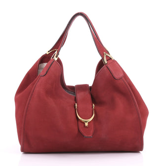 Gucci Soft Stirrup Tote Nubuck Medium - Designer Handbag - Rebag