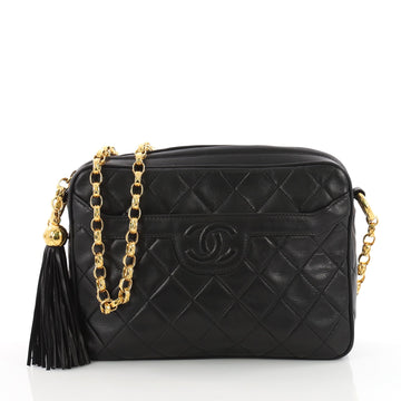 Chanel Vintage Camera Tassel Bag Quilted Leather Medium 3601401