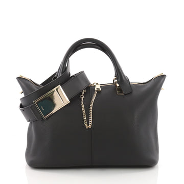 Chloe Bicolor Baylee Satchel Leather Medium Black 3602002