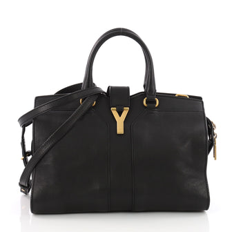 Saint Laurent Chyc Cabas Tote Leather Small Black 3602101