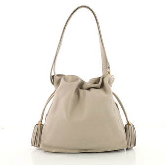 Loewe Flamenco Bag Leather Medium Neutral 3602202