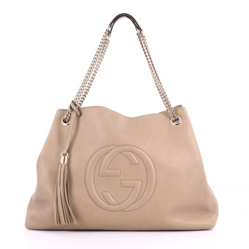 Gucci Soho Chain Strap Shoulder Bag Leather Large 3602301