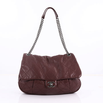 Chanel Coco Pleats Flap Bag Quilted Calfskin Red 36026/01