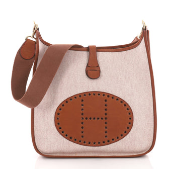 Hermes Evelyne Crossbody Gen I Toile and Leather GM 3603401