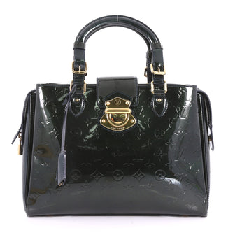  Louis Vuitton Melrose Avenue Handbag Monogram Vernis Green 3603402