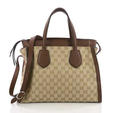 Gucci Ramble Layered Tote GG Canvas Medium - Rebag