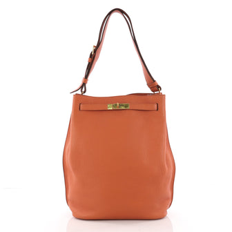 Hermes So Kelly Handbag Togo 26 Orange 3605901