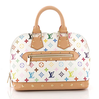 Louis Vuitton Alma Handbag Monogram Multicolor PM White 3607701