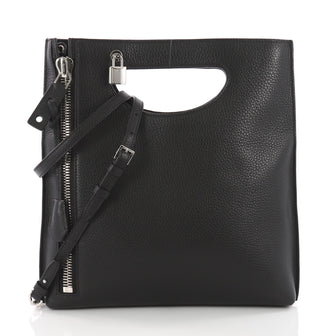 Tom Ford Alix Fold Over Crossbody Bag Leather Black 3608202