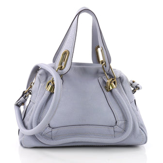 Chloe Paraty Top Handle Bag Leather Small Purple 3608802