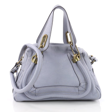 Chloe Paraty Top Handle Bag Leather Small Purple 3608802