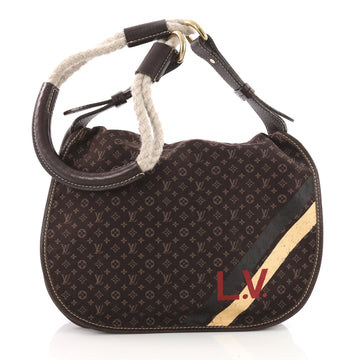 Louis Vuitton Amman Handbag Limited Edition Initiales Mini Lin Brown 3609301