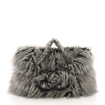 Chanel Arctic Fantasy Tote Faux Fur Large  36095/01 Gray