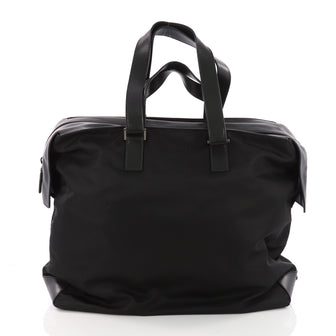 Prada Zip Duffle Bag Tessuto Large Black 3609701