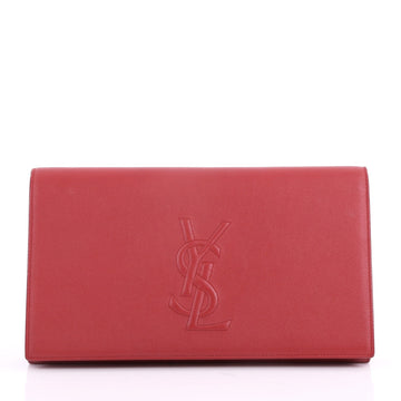 Saint Laurent Belle de Jour Clutch Leather Large Red 3610602