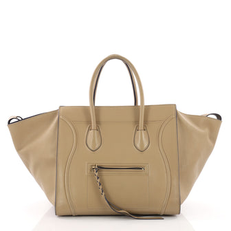 Celine Phantom Handbag Smooth Leather Medium Brown 3610701