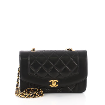 Chanel Vintage Diana Flap Bag Quilted Lambskin Small 3612404