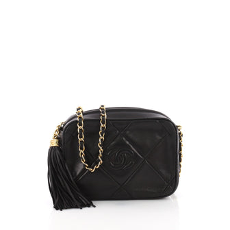 Chanel Vintage Diamond CC Camera Bag Quilted Leather 3612411
