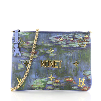 Louis Vuitton Speedy Handbag Limited Edition Jeff Koons Monet Print Canvas  30
