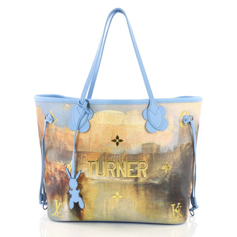Louis Vuitton Neverfull NM Tote Limited Edition Jeff Koons Turner Print Canvas MM 3613114