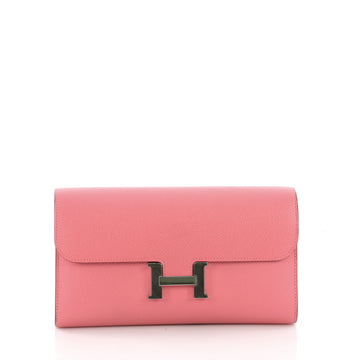 Hermes Constance Wallet Epsom Long Pink 3613123