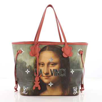 Louis Vuitton Neverfull NM Tote Limited Edition Jeff Koons Da Vinci Print Canvas MM 3613130
