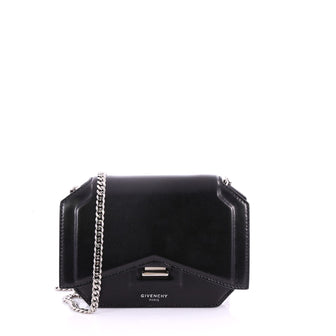 Givenchy Bow Cut Chain Crossbody Bag Leather Mini Black 3613201