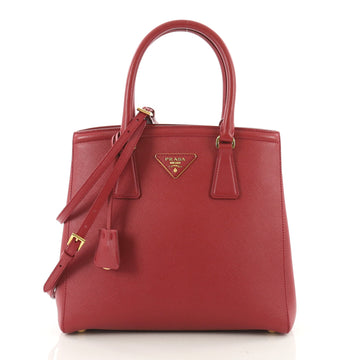 Prada Lux Convertible Open Tote Saffiano Leather Small Red 3613903