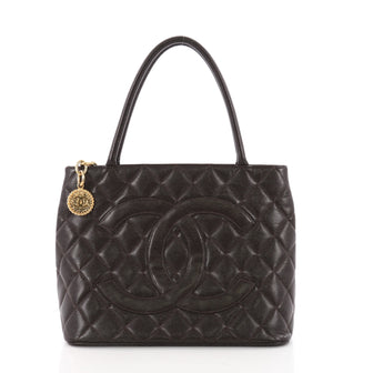 Chanel Medallion Tote Quilted Caviar Brown 3614002