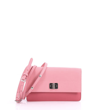 Prada Turn Lock Wallet Crossbody Saffiano Leather Small Pink 3614405
