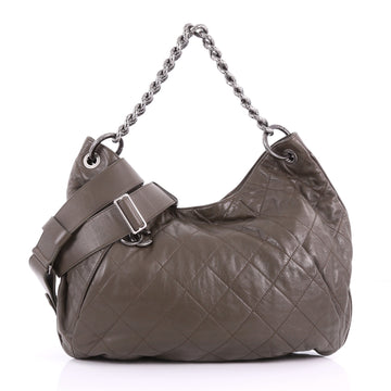 Coco Pleats Hobo Quilted Calfskin Large
