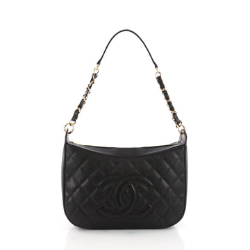Chanel Timeless CC Chain Shoulder Bag Quilted Caviar Medium