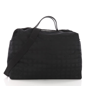 Chanel Travel Line Duffle Bag Nylon Large Black 3614527