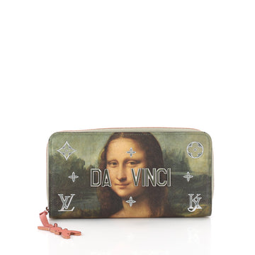 Louis Vuitton Zippy Wallet Limited Edition Jeff Koons Da Vinci Print Canvas 3614532