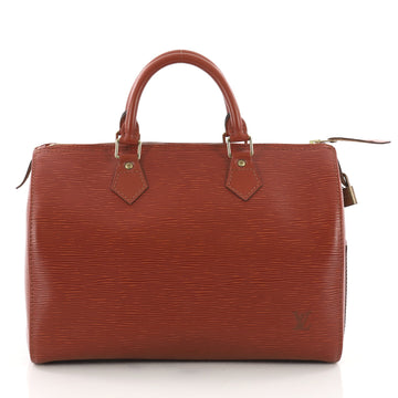 Louis Vuitton Speedy Handbag Epi Leather 30 Brown 3615001